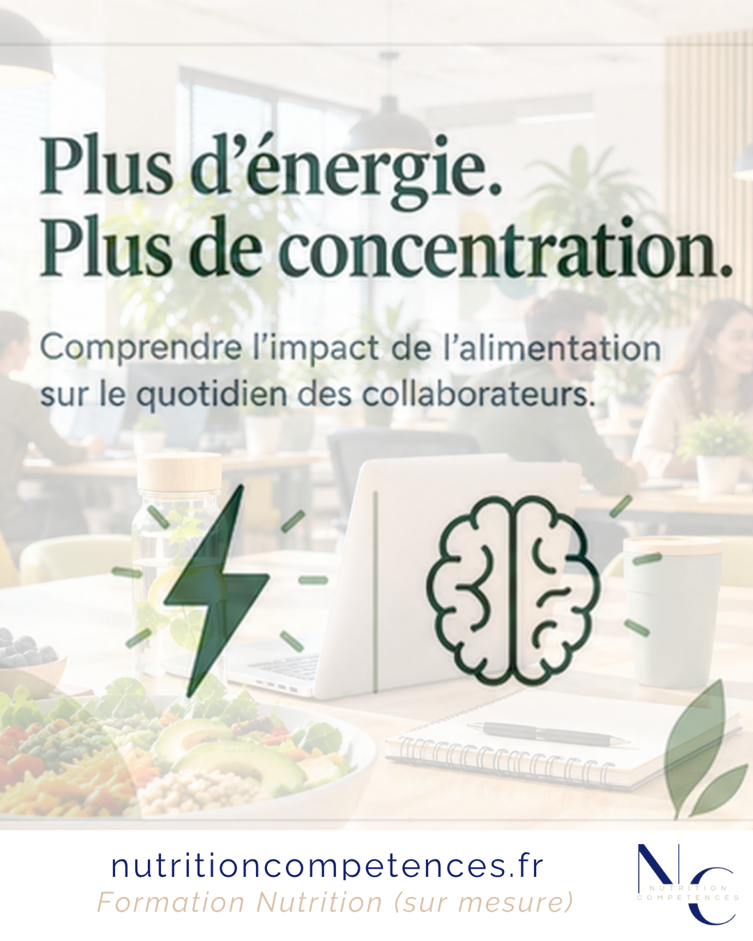 Impact de la nutrition sur l’énergie et la concentration au travail