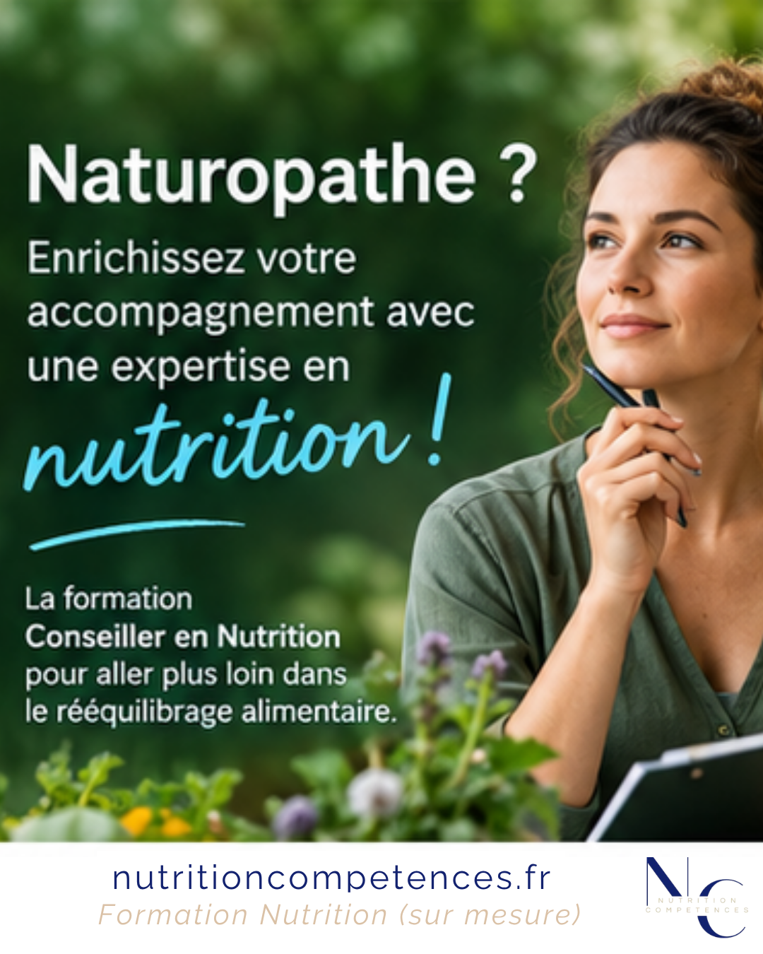 Naturopathe découvrant une formation en nutrition pour enrichir son accompagnement