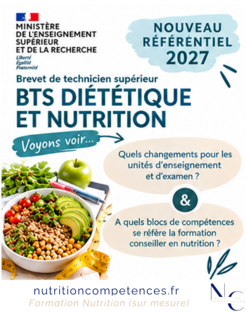Nouveau référentiel 2027 du BTS Diététique et Nutrition et évolution des compétences