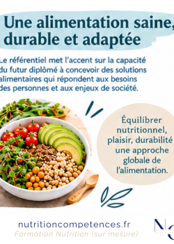 Alimentation saine durable et adaptée dans le BTS Diététique et Nutrition