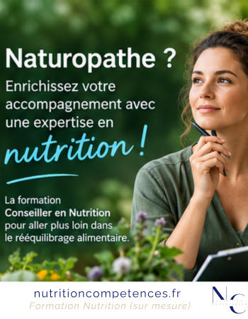 Naturopathe découvrant une formation en nutrition pour enrichir son accompagnement
